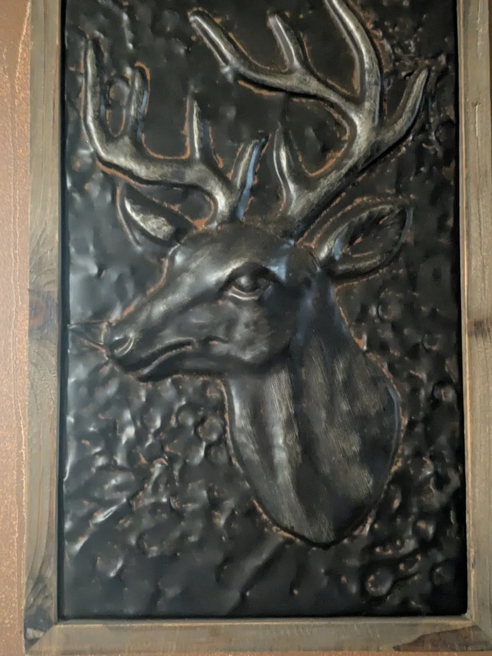 Hobby Lobby Black and Bronze Deer Relief Wall Art